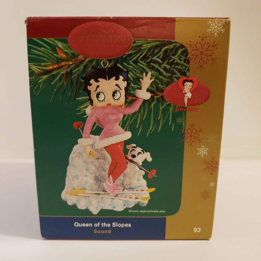 Betty Boop Queen Of The Slopes Christmas Ornament Carlton Cards Vintage 2004